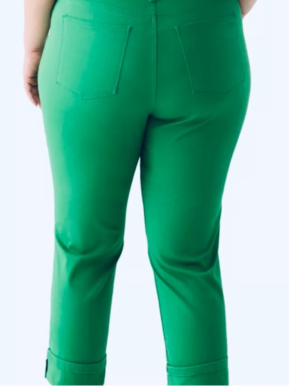 Crown & Ivy Curvy Women’s Green Crop Pants Size 22W - Picture 4 of 11